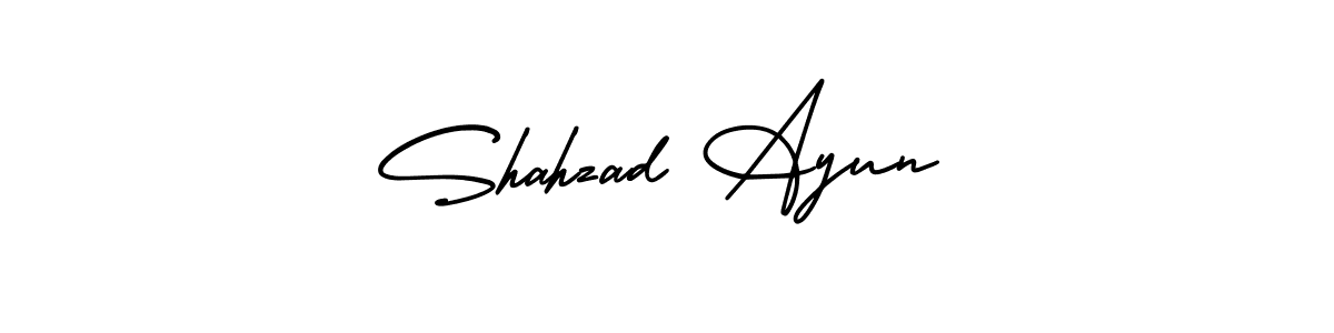 Best and Professional Signature Style for Shahzad Ayun. AmerikaSignatureDemo-Regular Best Signature Style Collection. Shahzad Ayun signature style 3 images and pictures png