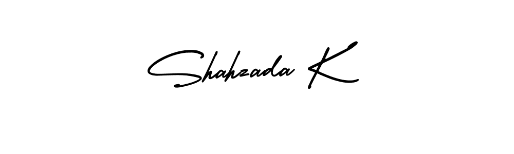 This is the best signature style for the Shahzada K name. Also you like these signature font (AmerikaSignatureDemo-Regular). Mix name signature. Shahzada K signature style 3 images and pictures png