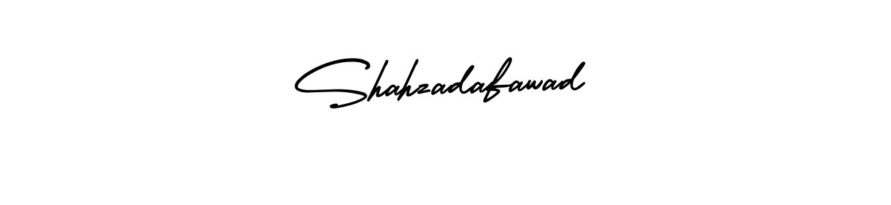 Shahzadafawad stylish signature style. Best Handwritten Sign (AmerikaSignatureDemo-Regular) for my name. Handwritten Signature Collection Ideas for my name Shahzadafawad. Shahzadafawad signature style 3 images and pictures png