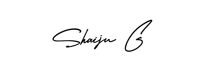 How to make Shaiju G name signature. Use AmerikaSignatureDemo-Regular style for creating short signs online. This is the latest handwritten sign. Shaiju G signature style 3 images and pictures png