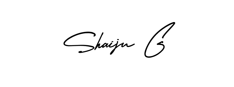 How to make Shaiju G name signature. Use AmerikaSignatureDemo-Regular style for creating short signs online. This is the latest handwritten sign. Shaiju G signature style 3 images and pictures png