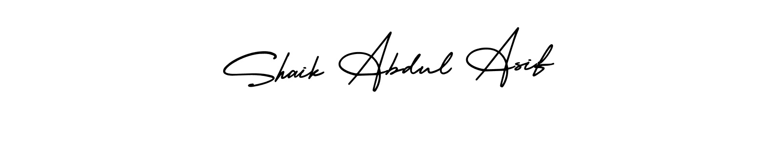 You should practise on your own different ways (AmerikaSignatureDemo-Regular) to write your name (Shaik Abdul Asif) in signature. don't let someone else do it for you. Shaik Abdul Asif signature style 3 images and pictures png