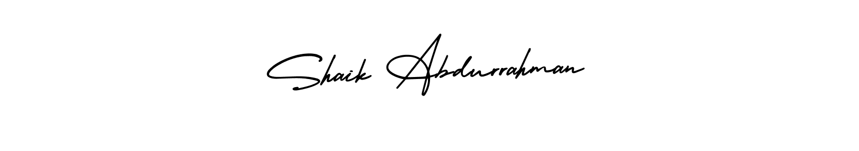 Make a beautiful signature design for name Shaik Abdurrahman. With this signature (AmerikaSignatureDemo-Regular) style, you can create a handwritten signature for free. Shaik Abdurrahman signature style 3 images and pictures png