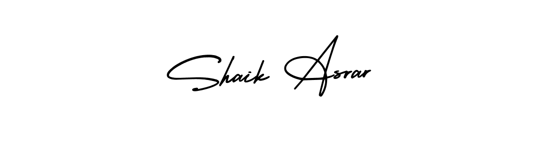 How to make Shaik Asrar name signature. Use AmerikaSignatureDemo-Regular style for creating short signs online. This is the latest handwritten sign. Shaik Asrar signature style 3 images and pictures png
