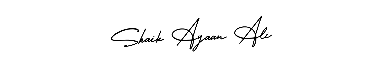 Design your own signature with our free online signature maker. With this signature software, you can create a handwritten (AmerikaSignatureDemo-Regular) signature for name Shaik Ayaan Ali. Shaik Ayaan Ali signature style 3 images and pictures png