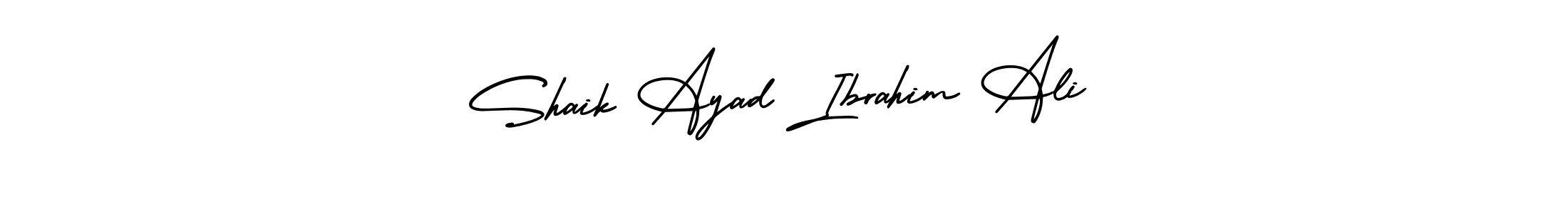 Also You can easily find your signature by using the search form. We will create Shaik Ayad Ibrahim Ali name handwritten signature images for you free of cost using AmerikaSignatureDemo-Regular sign style. Shaik Ayad Ibrahim Ali signature style 3 images and pictures png