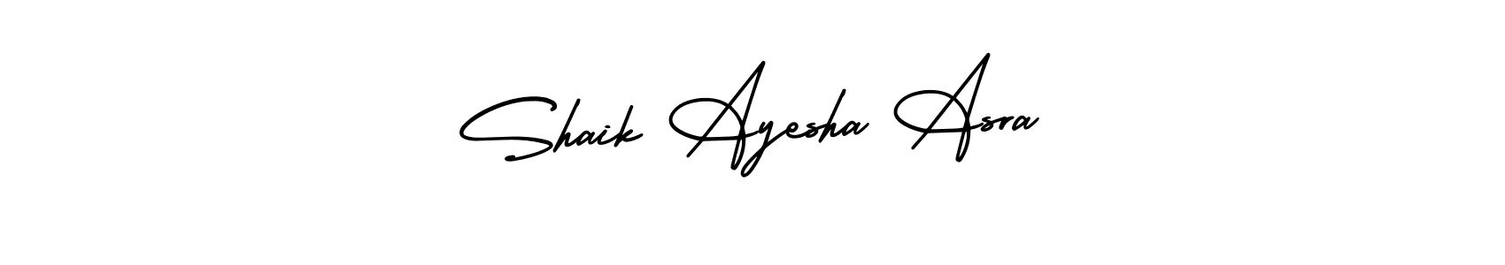 Similarly AmerikaSignatureDemo-Regular is the best handwritten signature design. Signature creator online .You can use it as an online autograph creator for name Shaik Ayesha Asra. Shaik Ayesha Asra signature style 3 images and pictures png