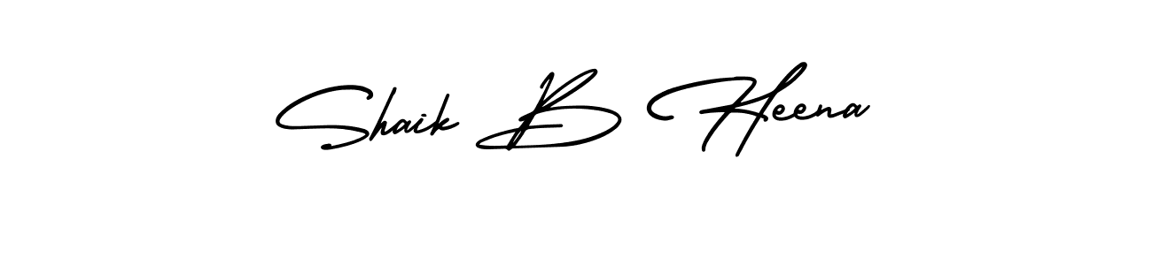 How to make Shaik B Heena signature? AmerikaSignatureDemo-Regular is a professional autograph style. Create handwritten signature for Shaik B Heena name. Shaik B Heena signature style 3 images and pictures png