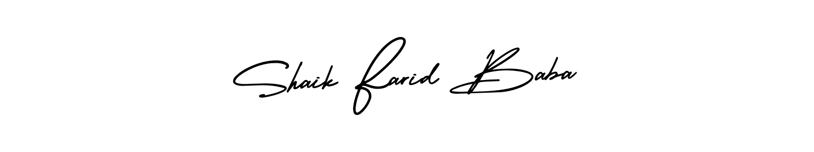 Make a beautiful signature design for name Shaik Farid Baba. With this signature (AmerikaSignatureDemo-Regular) style, you can create a handwritten signature for free. Shaik Farid Baba signature style 3 images and pictures png