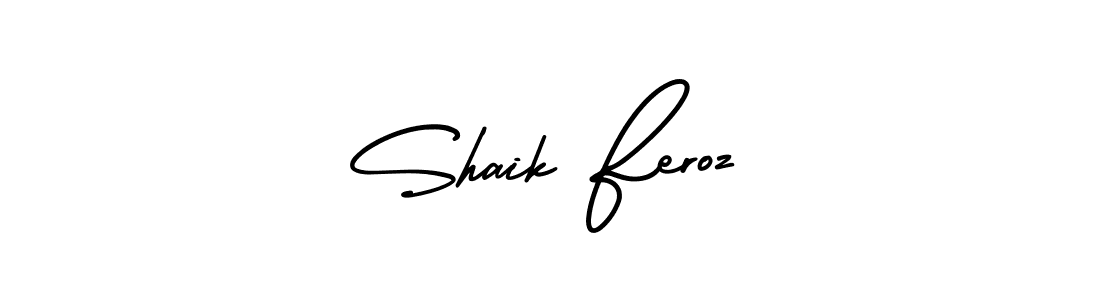 The best way (AmerikaSignatureDemo-Regular) to make a short signature is to pick only two or three words in your name. The name Shaik Feroz include a total of six letters. For converting this name. Shaik Feroz signature style 3 images and pictures png