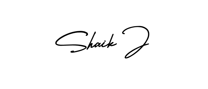 Design your own signature with our free online signature maker. With this signature software, you can create a handwritten (AmerikaSignatureDemo-Regular) signature for name Shaik J. Shaik J signature style 3 images and pictures png