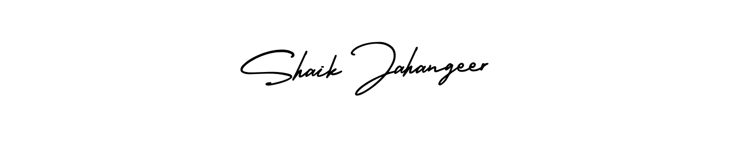 Make a beautiful signature design for name Shaik Jahangeer. With this signature (AmerikaSignatureDemo-Regular) style, you can create a handwritten signature for free. Shaik Jahangeer signature style 3 images and pictures png