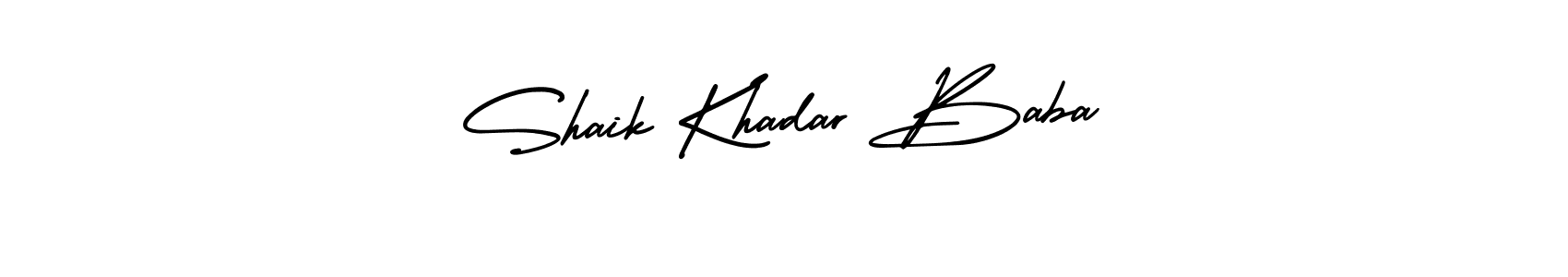 Shaik Khadar Baba stylish signature style. Best Handwritten Sign (AmerikaSignatureDemo-Regular) for my name. Handwritten Signature Collection Ideas for my name Shaik Khadar Baba. Shaik Khadar Baba signature style 3 images and pictures png