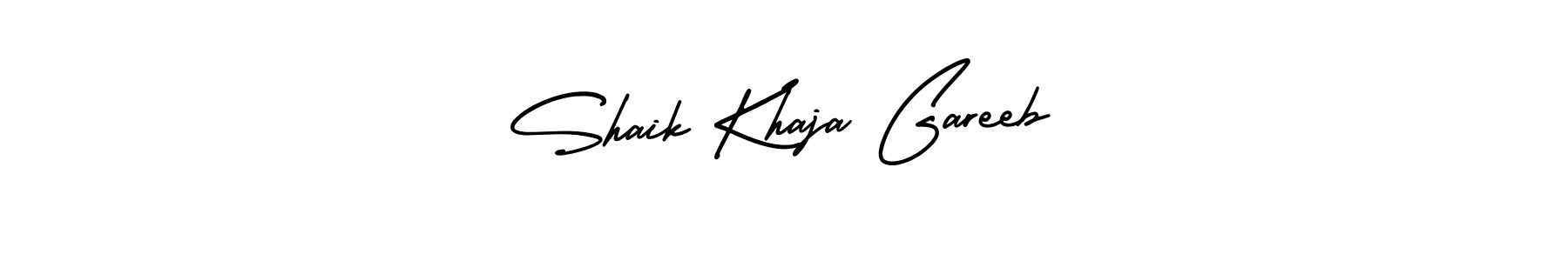 It looks lik you need a new signature style for name Shaik Khaja Gareeb. Design unique handwritten (AmerikaSignatureDemo-Regular) signature with our free signature maker in just a few clicks. Shaik Khaja Gareeb signature style 3 images and pictures png