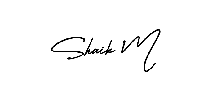 You can use this online signature creator to create a handwritten signature for the name Shaik M. This is the best online autograph maker. Shaik M signature style 3 images and pictures png