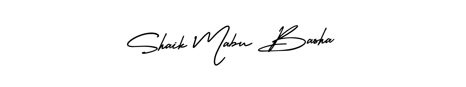 How to make Shaik Mabu Basha name signature. Use AmerikaSignatureDemo-Regular style for creating short signs online. This is the latest handwritten sign. Shaik Mabu Basha signature style 3 images and pictures png