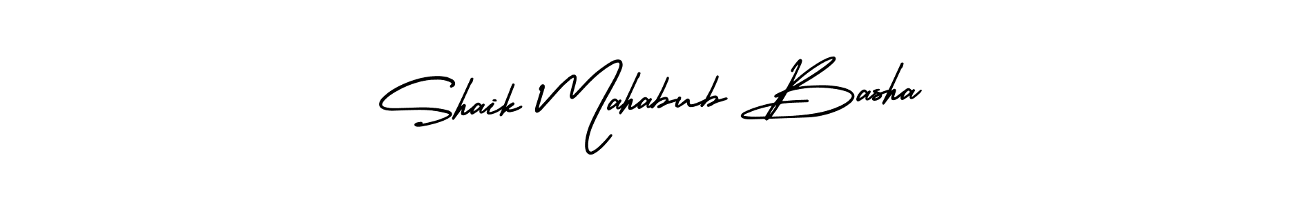 AmerikaSignatureDemo-Regular is a professional signature style that is perfect for those who want to add a touch of class to their signature. It is also a great choice for those who want to make their signature more unique. Get Shaik Mahabub Basha name to fancy signature for free. Shaik Mahabub Basha signature style 3 images and pictures png