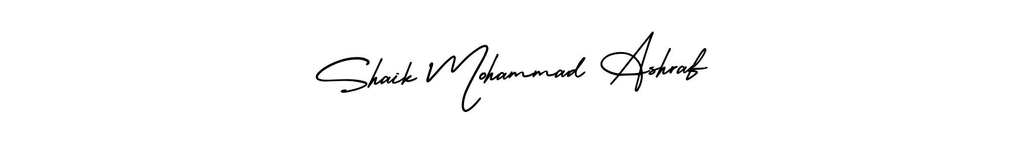 Create a beautiful signature design for name Shaik Mohammad Ashraf. With this signature (AmerikaSignatureDemo-Regular) fonts, you can make a handwritten signature for free. Shaik Mohammad Ashraf signature style 3 images and pictures png