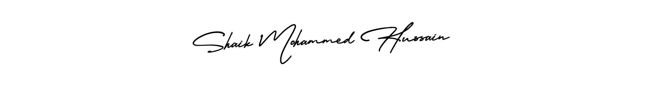 It looks lik you need a new signature style for name Shaik Mohammed Hussain. Design unique handwritten (AmerikaSignatureDemo-Regular) signature with our free signature maker in just a few clicks. Shaik Mohammed Hussain signature style 3 images and pictures png