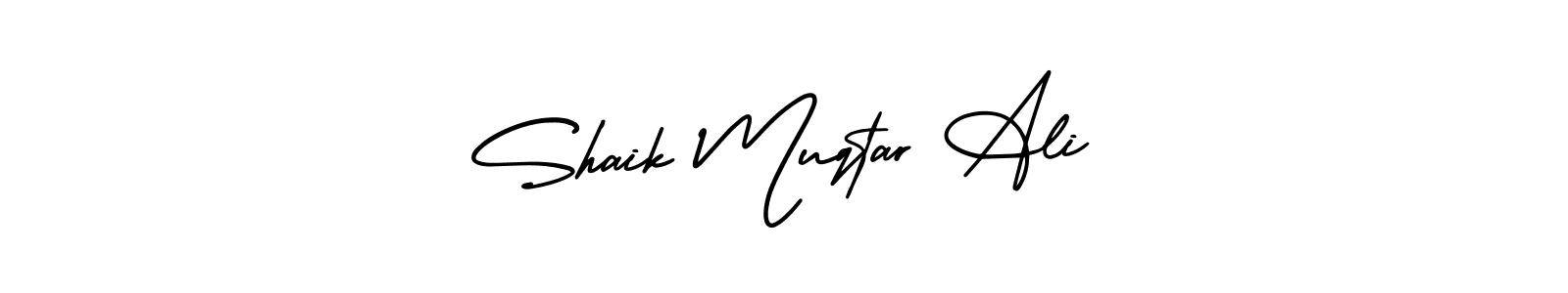 Use a signature maker to create a handwritten signature online. With this signature software, you can design (AmerikaSignatureDemo-Regular) your own signature for name Shaik Muqtar Ali. Shaik Muqtar Ali signature style 3 images and pictures png