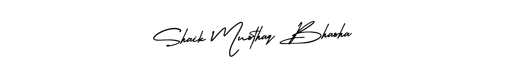 The best way (AmerikaSignatureDemo-Regular) to make a short signature is to pick only two or three words in your name. The name Shaik Musthaq Bhasha include a total of six letters. For converting this name. Shaik Musthaq Bhasha signature style 3 images and pictures png