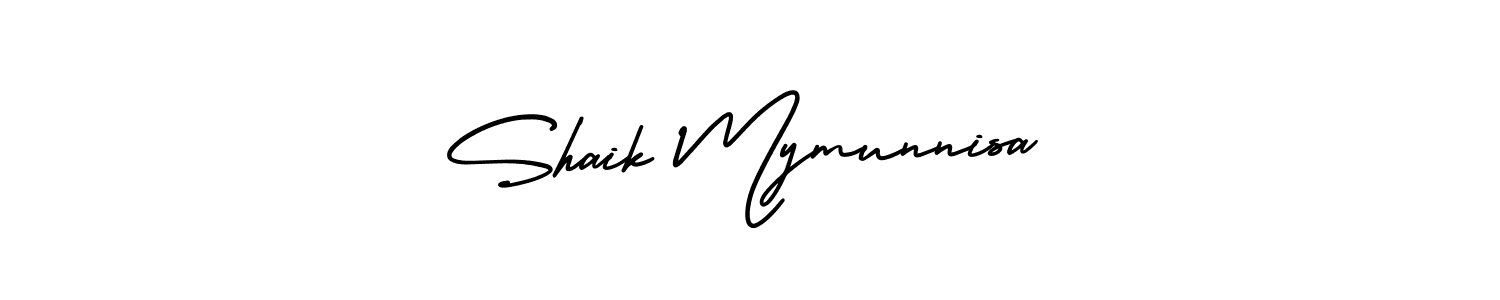 Make a beautiful signature design for name Shaik Mymunnisa. Use this online signature maker to create a handwritten signature for free. Shaik Mymunnisa signature style 3 images and pictures png