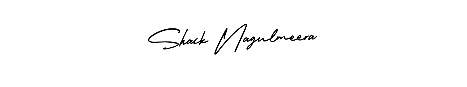 This is the best signature style for the Shaik Nagulmeera name. Also you like these signature font (AmerikaSignatureDemo-Regular). Mix name signature. Shaik Nagulmeera signature style 3 images and pictures png