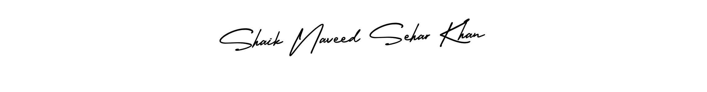 Use a signature maker to create a handwritten signature online. With this signature software, you can design (AmerikaSignatureDemo-Regular) your own signature for name Shaik Naveed Sehar Khan. Shaik Naveed Sehar Khan signature style 3 images and pictures png