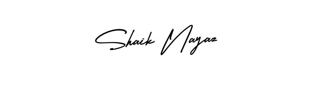 Design your own signature with our free online signature maker. With this signature software, you can create a handwritten (AmerikaSignatureDemo-Regular) signature for name Shaik Nayaz. Shaik Nayaz signature style 3 images and pictures png