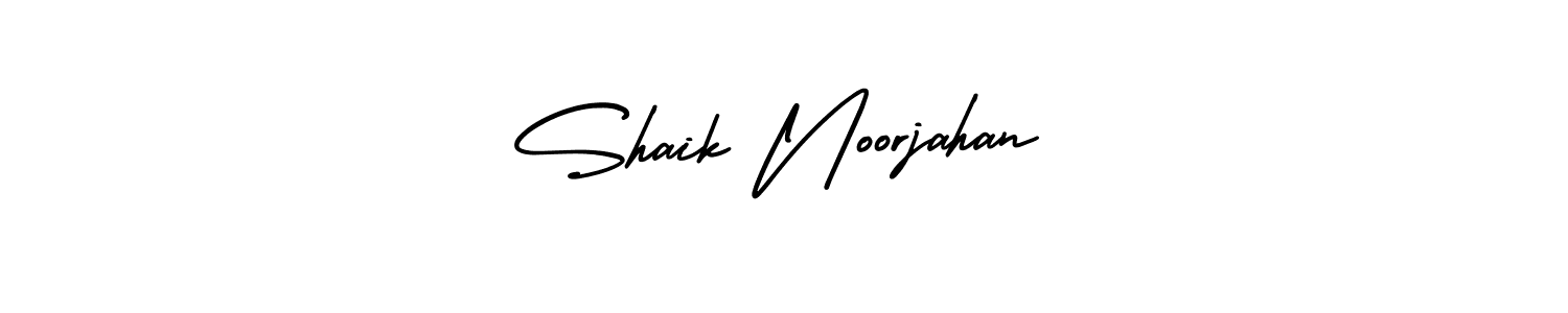 The best way (AmerikaSignatureDemo-Regular) to make a short signature is to pick only two or three words in your name. The name Shaik Noorjahan include a total of six letters. For converting this name. Shaik Noorjahan signature style 3 images and pictures png