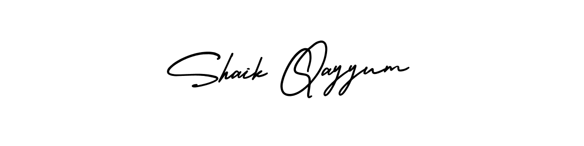 Create a beautiful signature design for name Shaik Qayyum. With this signature (AmerikaSignatureDemo-Regular) fonts, you can make a handwritten signature for free. Shaik Qayyum signature style 3 images and pictures png