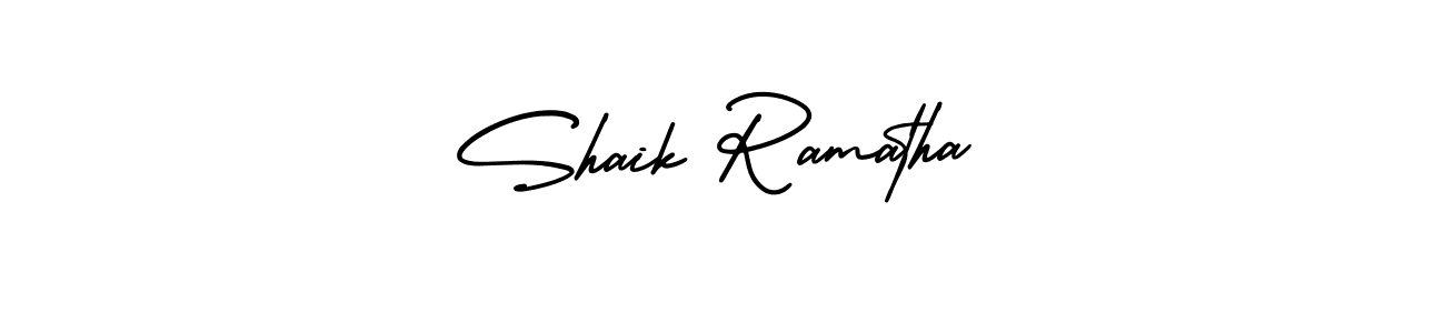 How to make Shaik Ramatha signature? AmerikaSignatureDemo-Regular is a professional autograph style. Create handwritten signature for Shaik Ramatha name. Shaik Ramatha signature style 3 images and pictures png