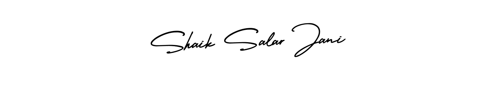How to make Shaik Salar Jani signature? AmerikaSignatureDemo-Regular is a professional autograph style. Create handwritten signature for Shaik Salar Jani name. Shaik Salar Jani signature style 3 images and pictures png