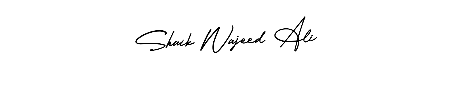 Use a signature maker to create a handwritten signature online. With this signature software, you can design (AmerikaSignatureDemo-Regular) your own signature for name Shaik Wajeed Ali. Shaik Wajeed Ali signature style 3 images and pictures png