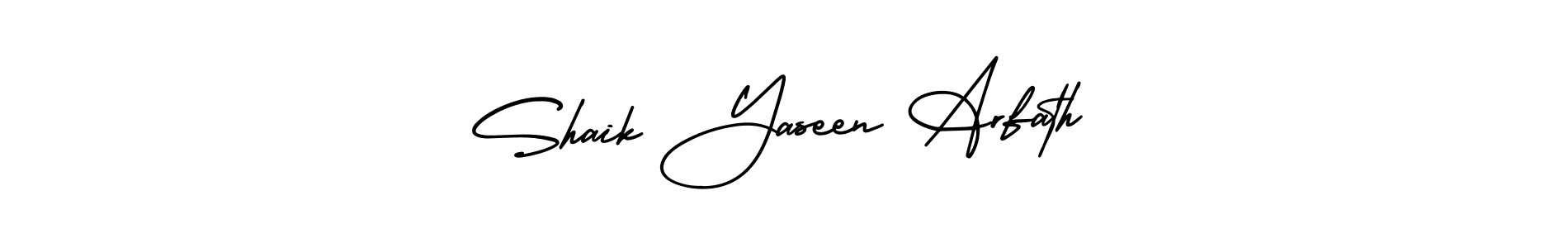 Shaik Yaseen Arfath stylish signature style. Best Handwritten Sign (AmerikaSignatureDemo-Regular) for my name. Handwritten Signature Collection Ideas for my name Shaik Yaseen Arfath. Shaik Yaseen Arfath signature style 3 images and pictures png