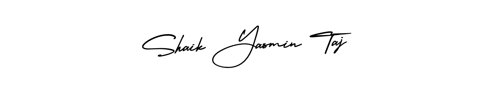 Shaik Yasmin Taj stylish signature style. Best Handwritten Sign (AmerikaSignatureDemo-Regular) for my name. Handwritten Signature Collection Ideas for my name Shaik Yasmin Taj. Shaik Yasmin Taj signature style 3 images and pictures png