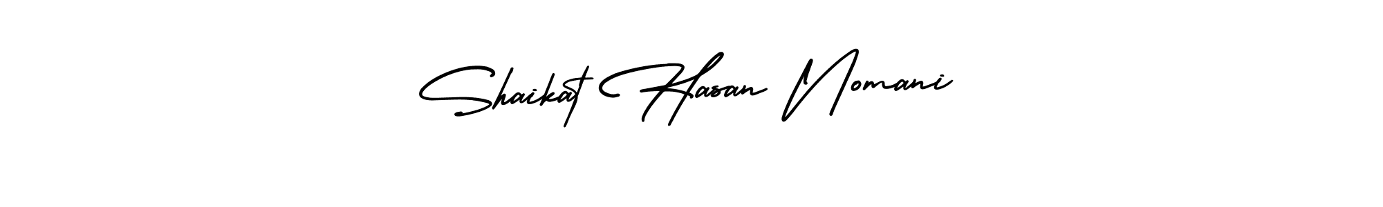 Make a short Shaikat Hasan Nomani signature style. Manage your documents anywhere anytime using AmerikaSignatureDemo-Regular. Create and add eSignatures, submit forms, share and send files easily. Shaikat Hasan Nomani signature style 3 images and pictures png