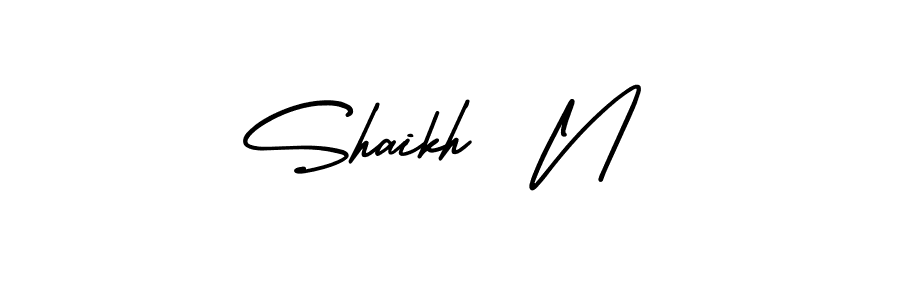 Make a beautiful signature design for name Shaikh  N. With this signature (AmerikaSignatureDemo-Regular) style, you can create a handwritten signature for free. Shaikh  N signature style 3 images and pictures png