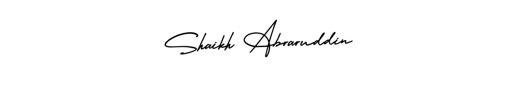 How to make Shaikh Abraruddin name signature. Use AmerikaSignatureDemo-Regular style for creating short signs online. This is the latest handwritten sign. Shaikh Abraruddin signature style 3 images and pictures png