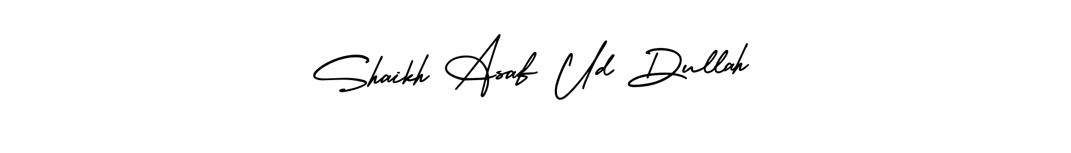 How to make Shaikh Asaf Ud Dullah signature? AmerikaSignatureDemo-Regular is a professional autograph style. Create handwritten signature for Shaikh Asaf Ud Dullah name. Shaikh Asaf Ud Dullah signature style 3 images and pictures png