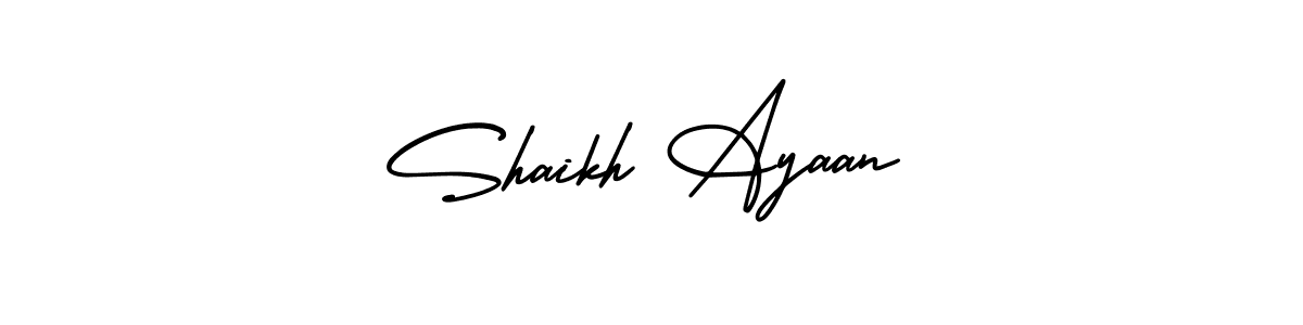 Design your own signature with our free online signature maker. With this signature software, you can create a handwritten (AmerikaSignatureDemo-Regular) signature for name Shaikh Ayaan. Shaikh Ayaan signature style 3 images and pictures png