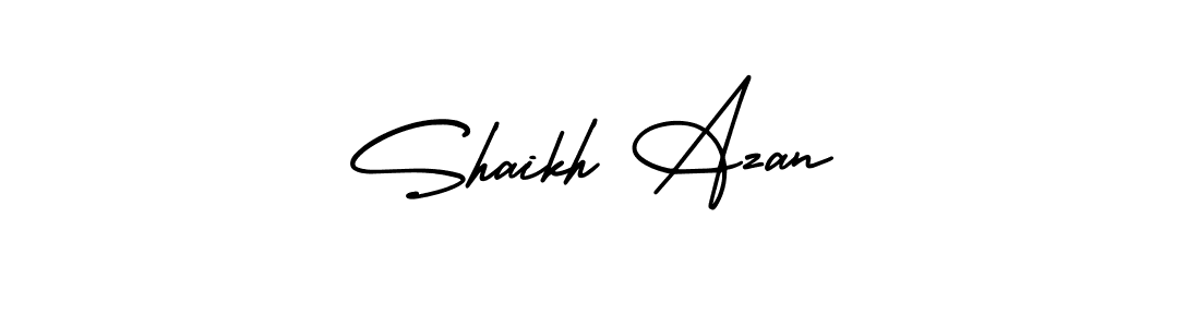 Shaikh Azan stylish signature style. Best Handwritten Sign (AmerikaSignatureDemo-Regular) for my name. Handwritten Signature Collection Ideas for my name Shaikh Azan. Shaikh Azan signature style 3 images and pictures png