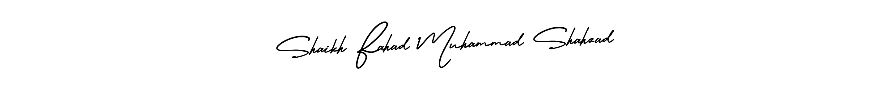if you are searching for the best signature style for your name Shaikh Fahad Muhammad Shahzad. so please give up your signature search. here we have designed multiple signature styles  using AmerikaSignatureDemo-Regular. Shaikh Fahad Muhammad Shahzad signature style 3 images and pictures png