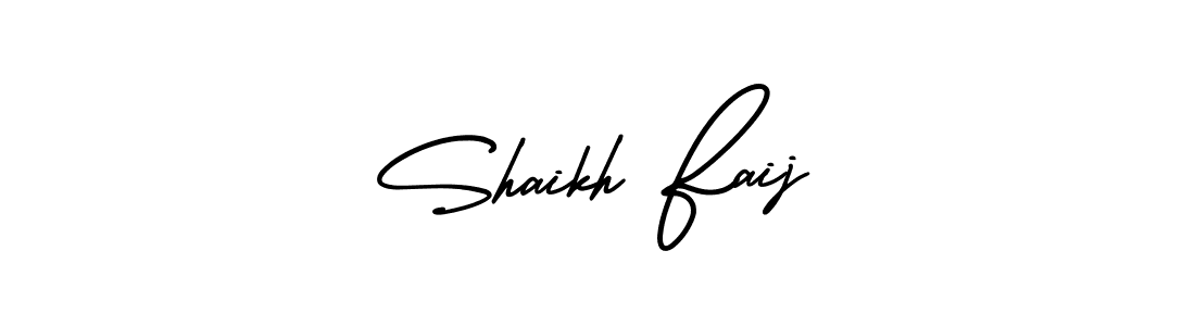 How to Draw Shaikh Faij signature style? AmerikaSignatureDemo-Regular is a latest design signature styles for name Shaikh Faij. Shaikh Faij signature style 3 images and pictures png