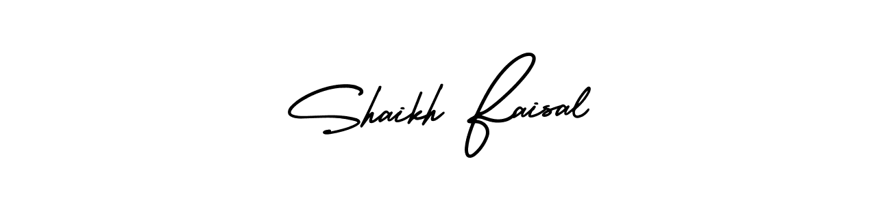 if you are searching for the best signature style for your name Shaikh Faisal. so please give up your signature search. here we have designed multiple signature styles  using AmerikaSignatureDemo-Regular. Shaikh Faisal signature style 3 images and pictures png