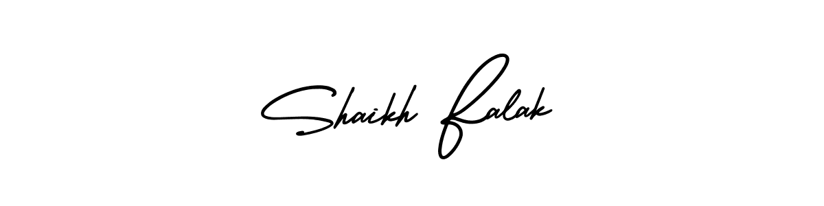 Shaikh Falak stylish signature style. Best Handwritten Sign (AmerikaSignatureDemo-Regular) for my name. Handwritten Signature Collection Ideas for my name Shaikh Falak. Shaikh Falak signature style 3 images and pictures png