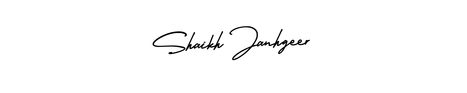 AmerikaSignatureDemo-Regular is a professional signature style that is perfect for those who want to add a touch of class to their signature. It is also a great choice for those who want to make their signature more unique. Get Shaikh Janhgeer name to fancy signature for free. Shaikh Janhgeer signature style 3 images and pictures png