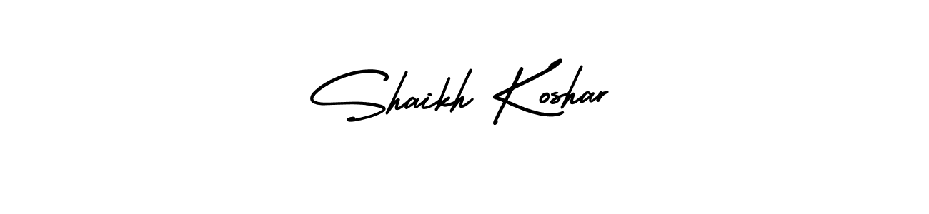 Design your own signature with our free online signature maker. With this signature software, you can create a handwritten (AmerikaSignatureDemo-Regular) signature for name Shaikh Koshar. Shaikh Koshar signature style 3 images and pictures png