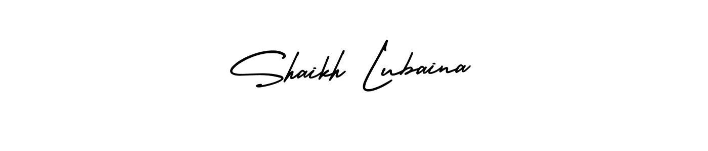 Make a beautiful signature design for name Shaikh Lubaina. With this signature (AmerikaSignatureDemo-Regular) style, you can create a handwritten signature for free. Shaikh Lubaina signature style 3 images and pictures png