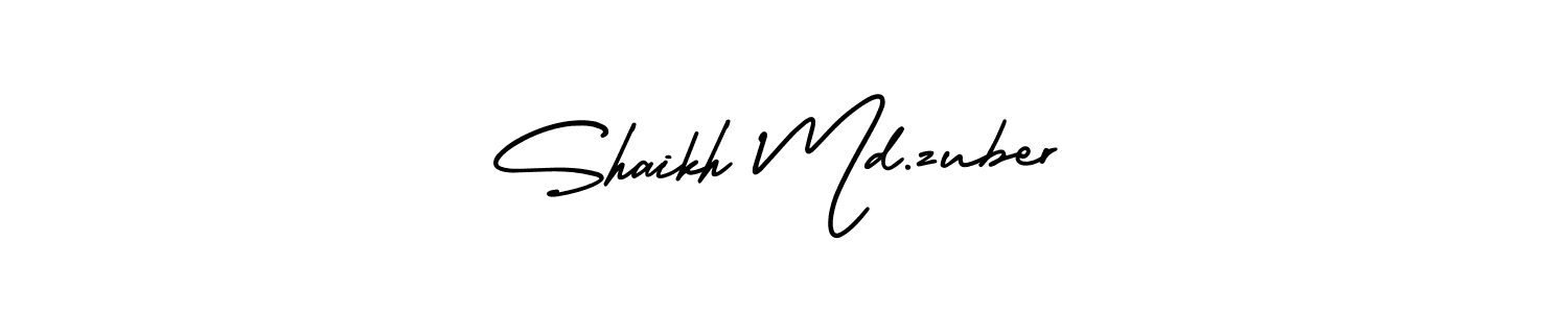 This is the best signature style for the Shaikh Md.zuber name. Also you like these signature font (AmerikaSignatureDemo-Regular). Mix name signature. Shaikh Md.zuber signature style 3 images and pictures png